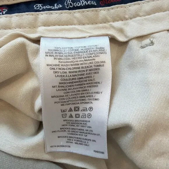 Brooks Brothers Boys Sz 16 Khaki Tan Beige Classic Chinos Sunday School Uniform - Picture 6 of 13